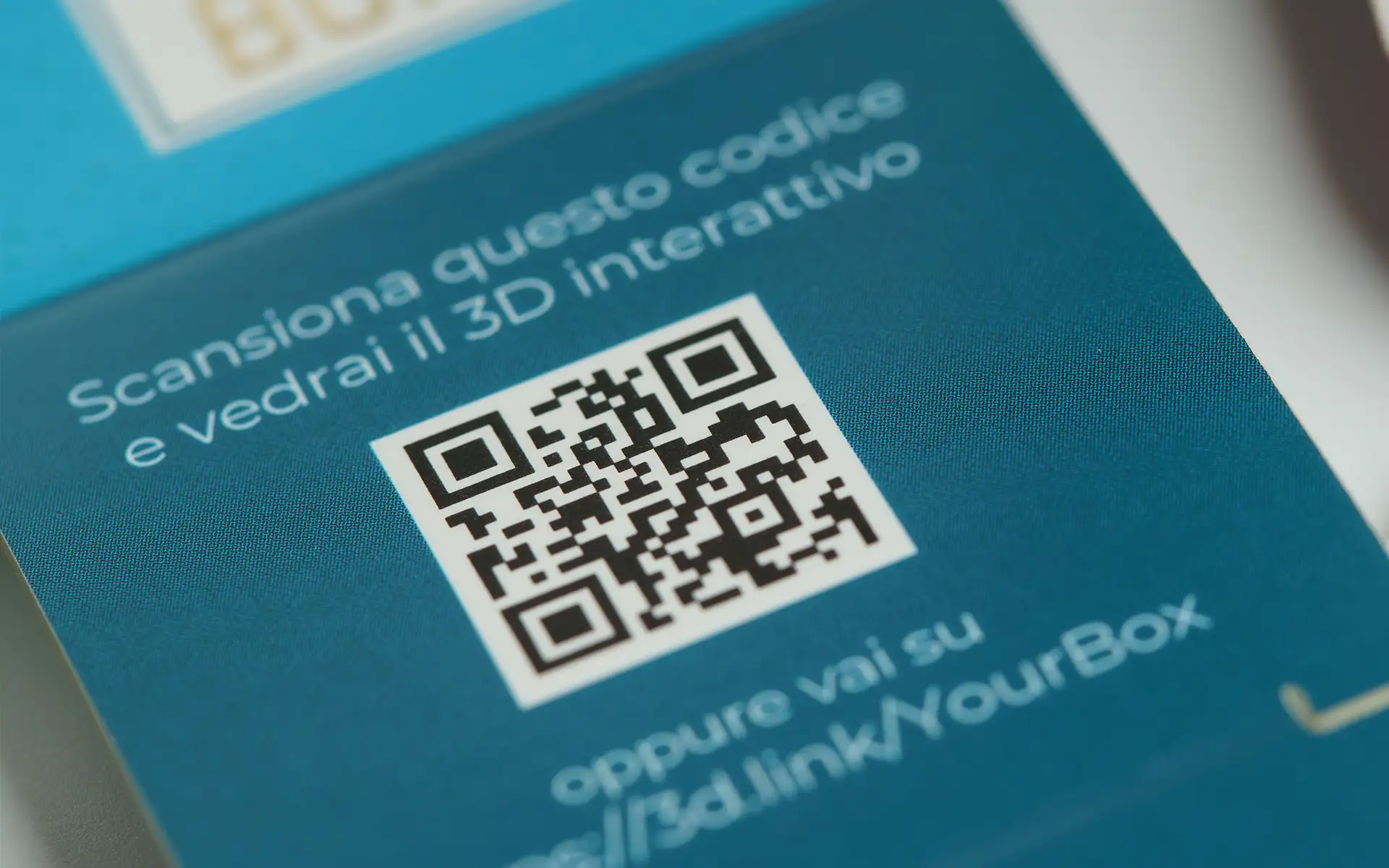 Packaging con stampa qr code