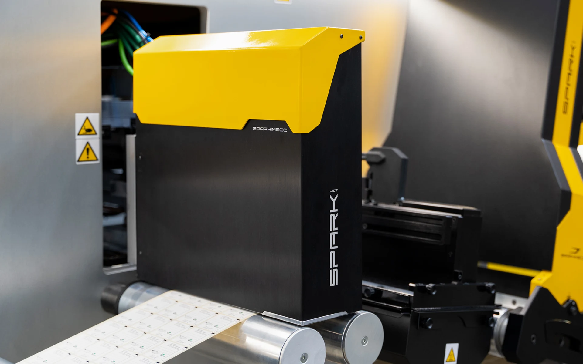 Dettaglio stampante Spark Jet Graphimecc su macchina ZERO multifila